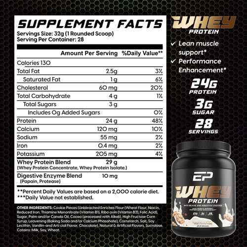 Cookies&Cream Whey Protein w/ Amino Acids