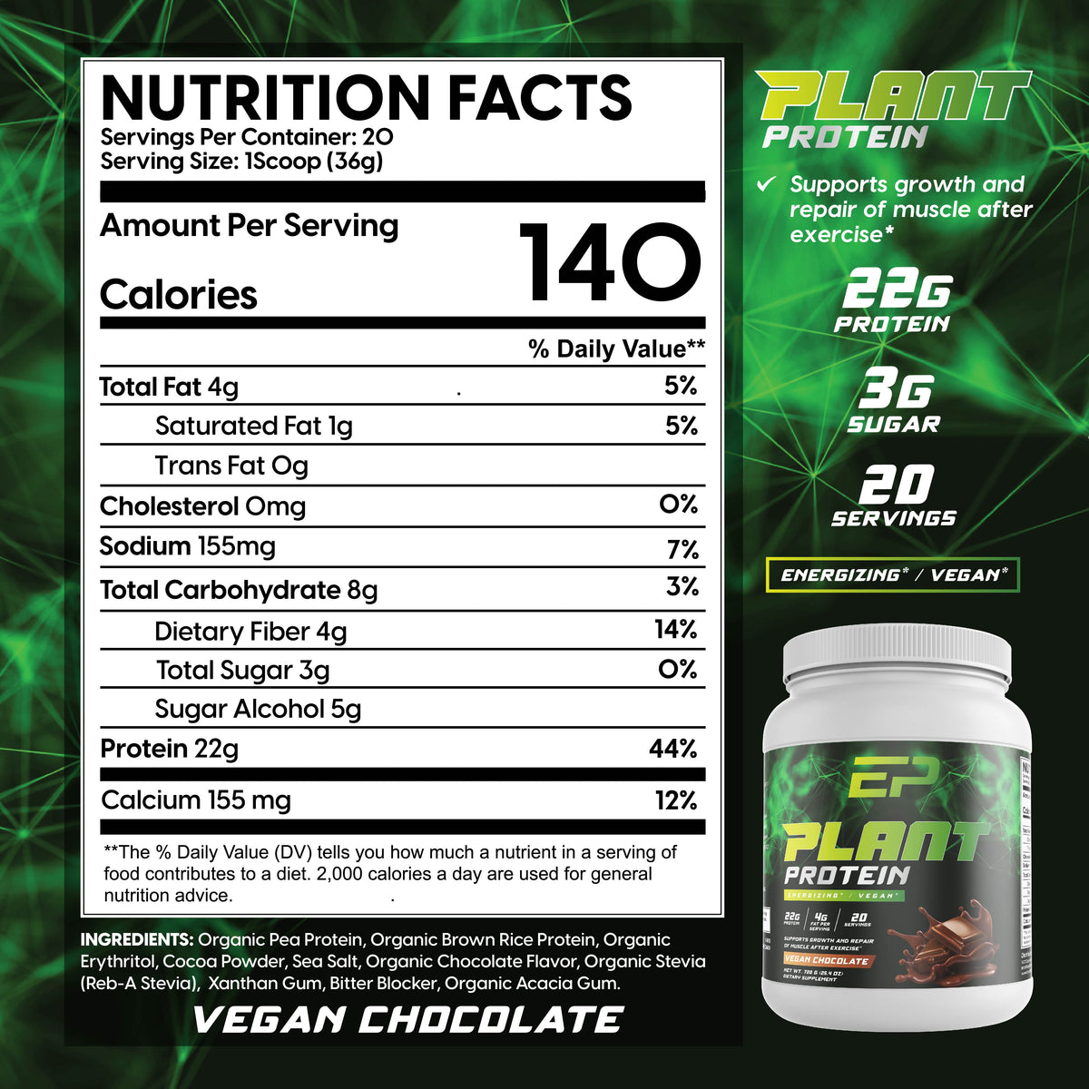 Chocolate Plant Protein (Vegan)